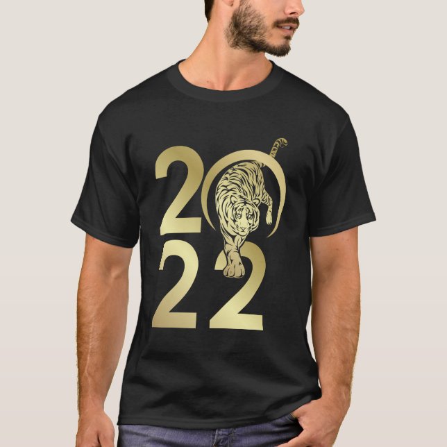 Camiseta Feliz Ano Novo Chinês do Tigre 2022 (Frente)