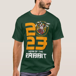 Camiseta Feliz ano novo chinês Zodiac 2023 ano do rab