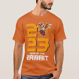 Camiseta Feliz ano novo chinês Zodiac 2023 ano do rab