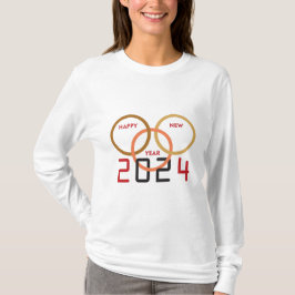 Camiseta Feliz ano novo de 2024