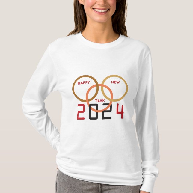 Camiseta Feliz ano novo de 2024 (Frente)