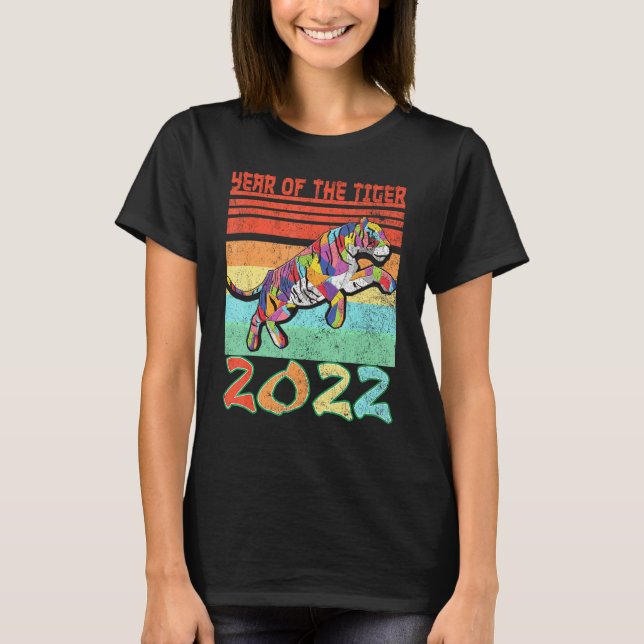 Camiseta Feliz ano novo De Calendário Lunar Zodíaco Chinês  (Frente)