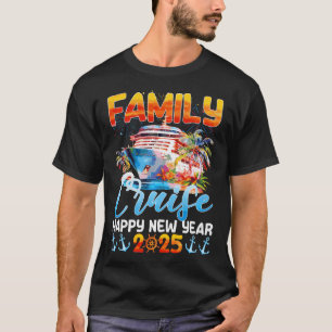 Camiseta Feliz ano novo De Cruzeiro Familiar 2025, Anos nov