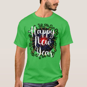 Camiseta Feliz ano novo de véspera de ano novo 2023 Firewor