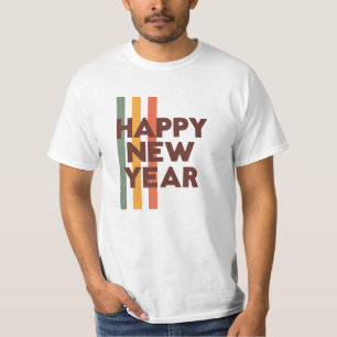 Camiseta Feliz Ano Novo – Design de Tipografia Fes