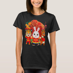 Camiseta Feliz Ano Novo Do Lunar Chinês 2023 Ano Do Rabb