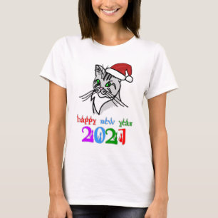 Camiseta Feliz ano novo Engraçado 2021