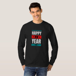 Camiseta Feliz ano novo Eve 2025 Camiseta-T para homens
