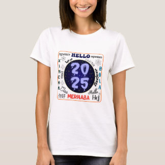 Camiseta Feliz ano novo Hello 2025