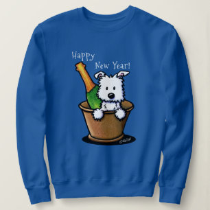 Camiseta Feliz ano novo KiniArt Westie
