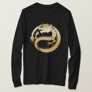 Camiseta Feliz Ano Novo Lunar Chinês 2024 DRAGON Dourado Lo