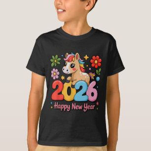 Camiseta Feliz Ano Novo Lunar Chinês 2026 Ano do Fogo