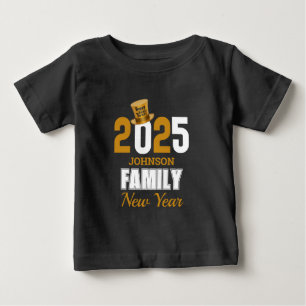 Camiseta Feliz ano novo personalizado de nome da família 20