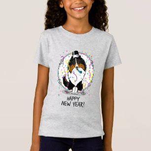 Camiseta Feliz ano novo Shetland Sheepdog (tricolor)