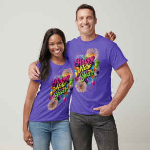 Camiseta Feliz ano novo, sua celebração essencial