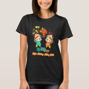 Camiseta Feliz Ano Novo Tet Quy Mao Gato Zodiac Crianças Fa