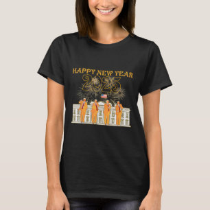 Camiseta Feliz ano novo Trump 2025 White House Fireworks Ce