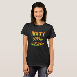 Camiseta Feliz ano novo Vibrante 2025
