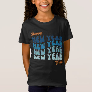 Camiseta Feliz ano novo Y'all 2024 Girls'