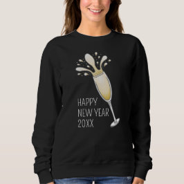 Camiseta Feliz Ano NovoCopo de Champanhe