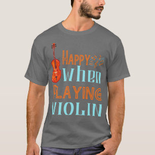 Camiseta Feliz ao tocar violino