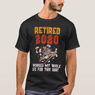 Camiseta Feliz Aposentadoria 2020 Piloto Avião-Piloto Tripu