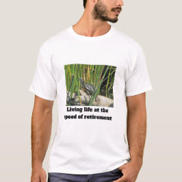 Camiseta Feliz Aposentadoria Humorosa Tartaruga Relaxada