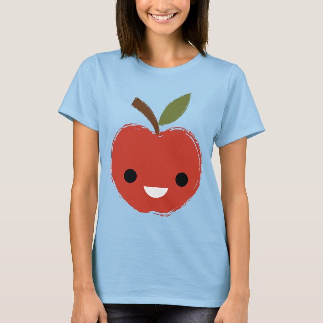 Camiseta Feliz Apple Vermelha (Frente)