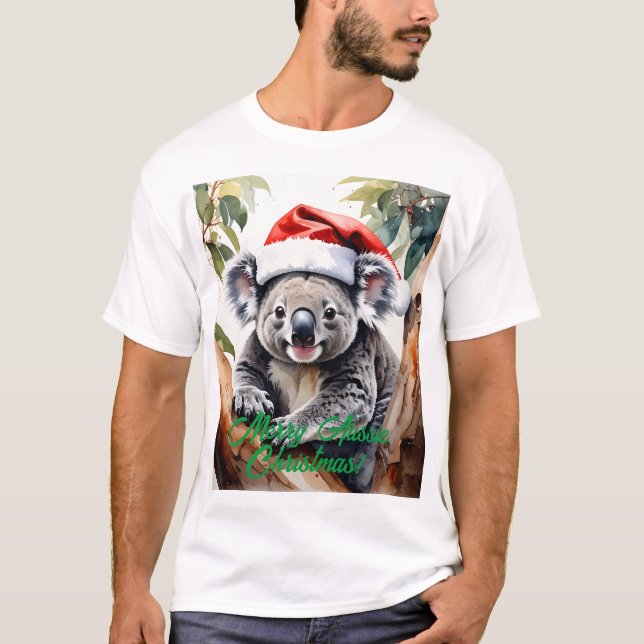 Camiseta Feliz Aussie Christmas Koala (Frente)