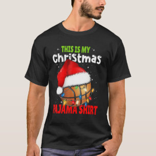 Camiseta Feliz Basquete Papai Noel Este É Meu Pai De Natal