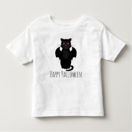 Camiseta Feliz Bat de Gato Negro de Halloween