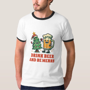 Camiseta Feliz Bebado Engraçado Natal