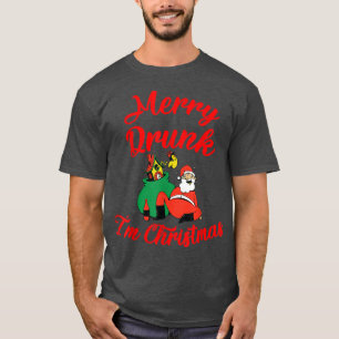 Camiseta Feliz Bebado, eu sou a família de Natal a receber 