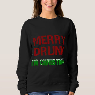 Camiseta Feliz Bebado Eu sou o Bebendo de Natal Vinho Natal