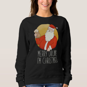 Camiseta Feliz Bebado Sou o Natal Engraçado Papai Noel Cerv