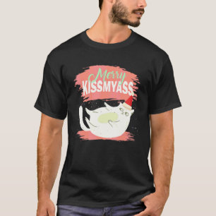 Camiseta Feliz Beijarameu Bravio Gato De Natal Com Café 1