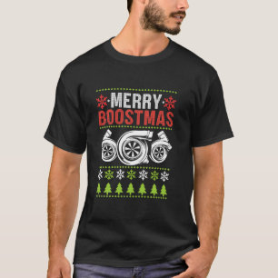 Camiseta Feliz Boostmas Feio Xmas Engraçado Turbo Boost Nat