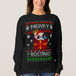 Camiseta Feliz Bostmas Boston Terrier Papais noeis de Natal