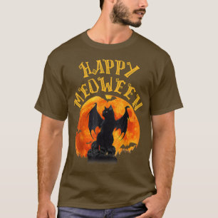 Camiseta Feliz Brinde Gatos de Bruxas no Dia das Bruxas