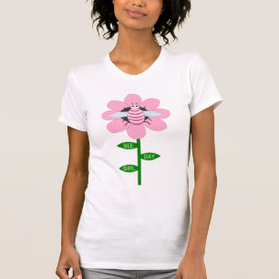 Camiseta Feliz Bumblebee de Aniversário Rosa