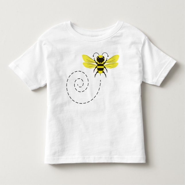 Camiseta Feliz Bumblebee Voando Garotas (Frente)
