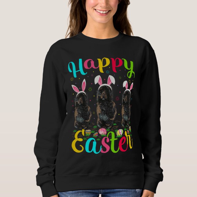 Camiseta Feliz Cachorro de Água, Coelhinho de Ovo, Portuguê (Frente)