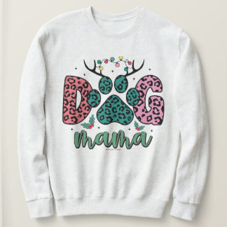Camiseta Feliz Cachorro de Natal Mama Sweatshirt