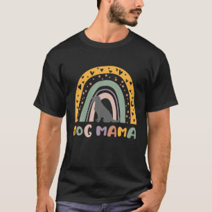 Camiseta Feliz Cachorro Do Dia Da Mãe Mãe Mama Arco-Íris