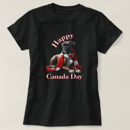 Camiseta Feliz Cachorro do Dia do Canadá