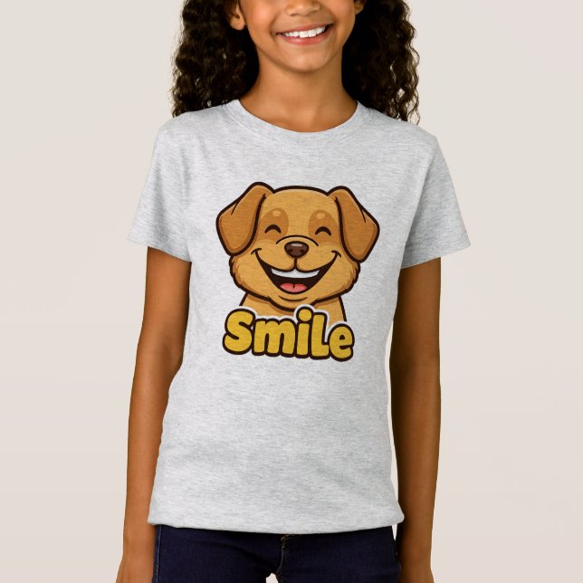 Camiseta Feliz Cachorro Sorriso (Frente)
