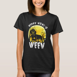 Camiseta Feliz Cachshund Howl-O Ween Halloween Costume