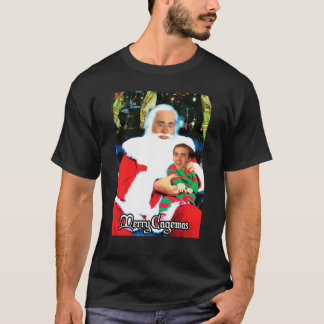 Camiseta Feliz Cagemas Papais noeis Knee Nicolas Cage Natal