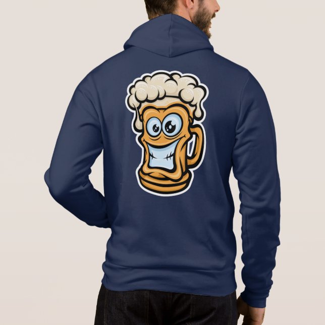 Camiseta Feliz Cama De Cerveja, Ilustração Engraçada (Verso)