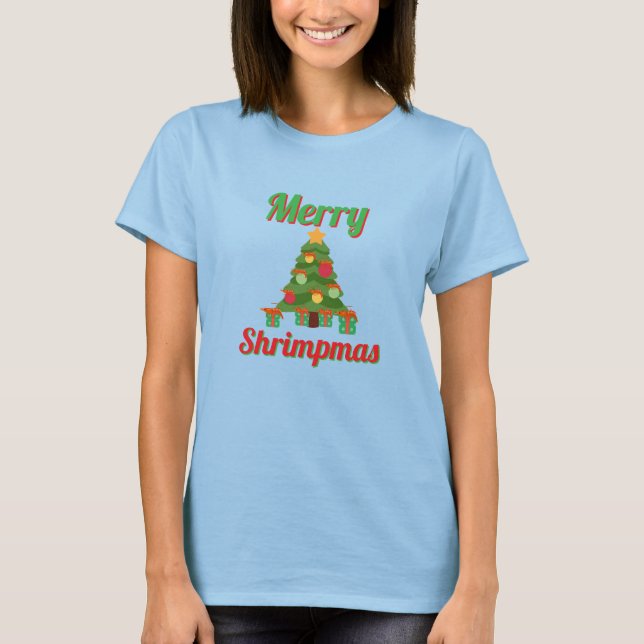 Camiseta Feliz Camarão Natal (Frente)